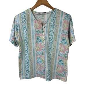 Floral Striped Women's Top